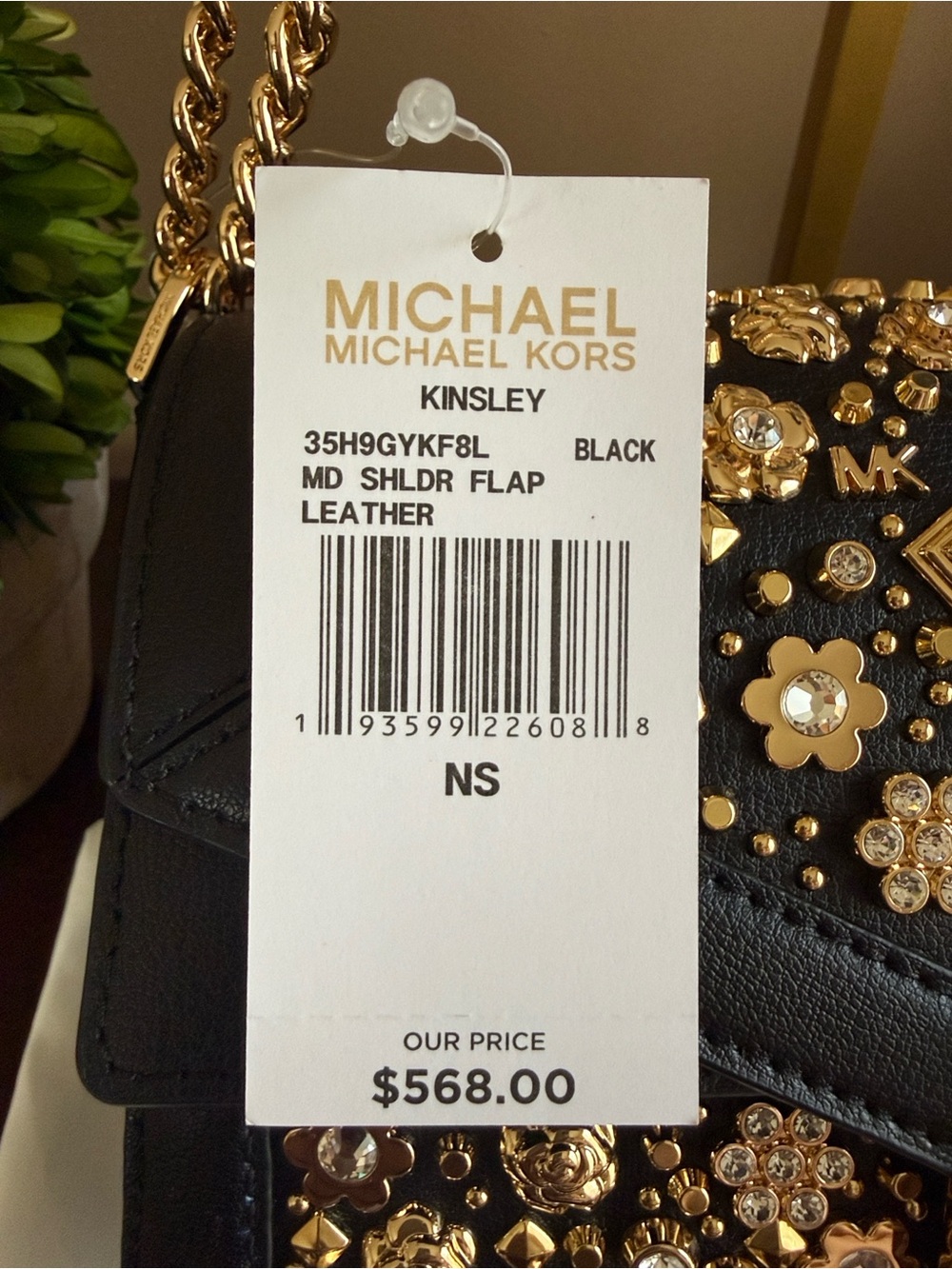 MICHAEL KORS KINSLEY ✨LIMITED EDITION ✨ MEDIUM SHOULDER FLAP BLACK BAG 🌟NWT🌟 - Picture 10 of 17